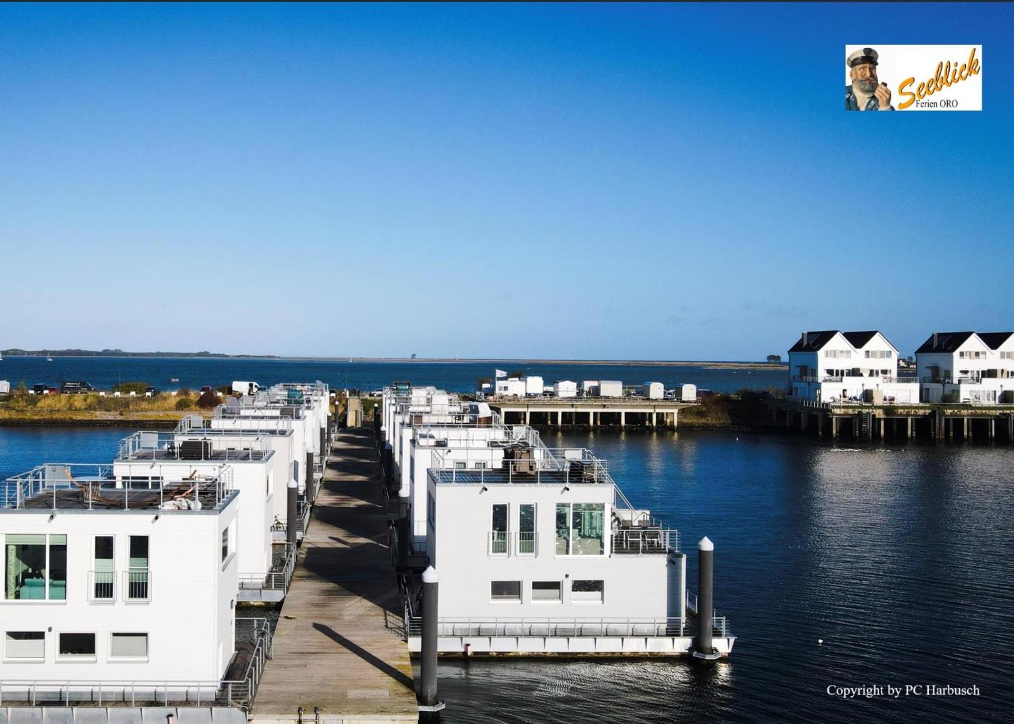 Schwimmendes Ferienhaus Antares One By Seeblick Ferien Oro, Rundum Wasser, Sauna Olpenitz Eksteriør bilde